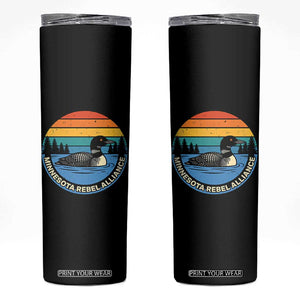 Minnesota Rebel Alliance Vintage Retro Sunset Loon Skinny Tumbler TS02 Black Print Your Wear