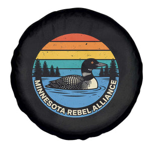 Minnesota Rebel Alliance Vintage Retro Sunset Loon Spare Tire Cover TS02 Print Your Wear