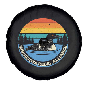 Minnesota Rebel Alliance Vintage Retro Sunset Loon Spare Tire Cover TS02 Print Your Wear