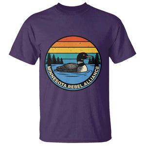 Minnesota Rebel Alliance Vintage Retro Sunset Loon T Shirt TS02 Purple Print Your Wear
