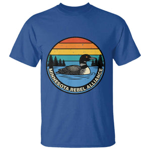 Minnesota Rebel Alliance Vintage Retro Sunset Loon T Shirt TS02 Royal Blue Print Your Wear