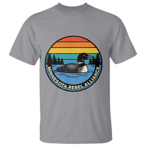 Minnesota Rebel Alliance Vintage Retro Sunset Loon T Shirt TS02 Sport Gray Print Your Wear