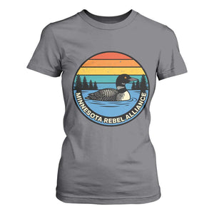 Minnesota Rebel Alliance Vintage Retro Sunset Loon T Shirt For Women TS02 Charcoal Print Your Wear