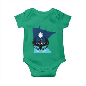 Minnesota Loon Rising Baby Onesie Star Emblem MN State Flag Pride TS02 Irish Green Print Your Wear