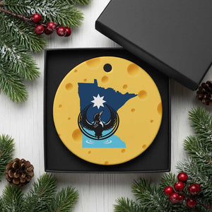 Minnesota Loon Rising Ceramic Ornament Star Emblem MN State Flag Pride TS02 1pc Yellow Cheese Print Your Wear
