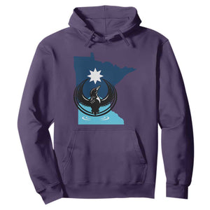 Minnesota Loon Rising Hoodie Star Emblem MN State Flag Pride TS02 Purple Print Your Wear