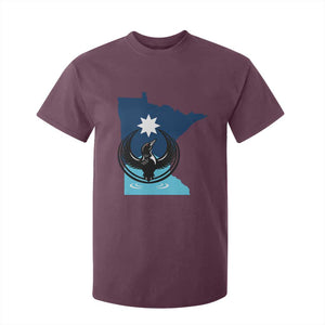 Minnesota Loon Rising T Shirt For Kid Star Emblem MN State Flag Pride TS02 Maroon Print Your Wear