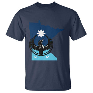 Minnesota Loon Rising T Shirt Star Emblem MN State Flag Pride TS02 Navy Print Your Wear