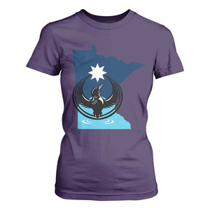Minnesota Loon Rising T Shirt For Women Star Emblem MN State Flag Pride TS02 Purple Print Your Wear