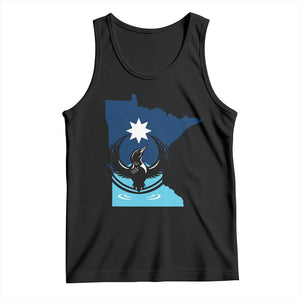 Minnesota Loon Rising Tank Top Star Emblem MN State Flag Pride TS02 Black Print Your Wear