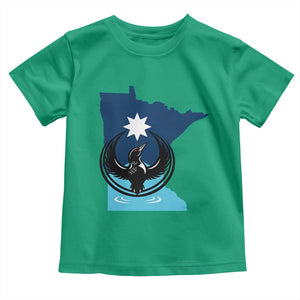 Minnesota Loon Rising Toddler T Shirt Star Emblem MN State Flag Pride TS02 Irish Green Print Your Wear