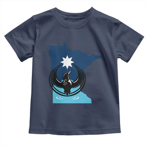 Minnesota Loon Rising Toddler T Shirt Star Emblem MN State Flag Pride TS02 Navy Print Your Wear