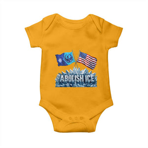 Abolish Ice Minnesota American Flag Baby Onesie MN Rebel Loon Resistance Protest TS02 Gold Print Your Wear