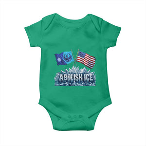 Abolish Ice Minnesota American Flag Baby Onesie MN Rebel Loon Resistance Protest TS02 Irish Green Print Your Wear