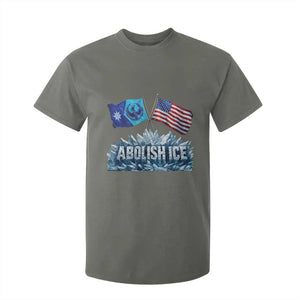 Abolish Ice Minnesota American Flag T Shirt For Kid MN Rebel Loon Resistance Protest TS02 Military Green Print Your Wear