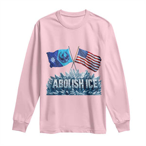 Abolish Ice Minnesota American Flag Long Sleeve Shirt MN Rebel Loon Resistance Protest TS02 Light Pink Print Your Wear