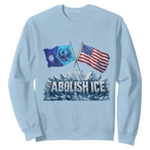 Abolish Ice Minnesota American Flag Sweatshirt MN Rebel Loon Resistance Protest TS02 Light Blue Print Your Wear