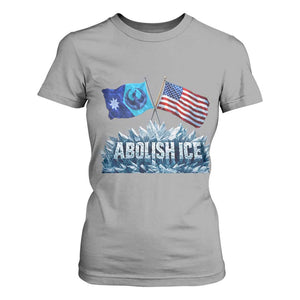 Abolish Ice Minnesota American Flag T Shirt For Women MN Rebel Loon Resistance Protest TS02 Sport Gray Print Your Wear