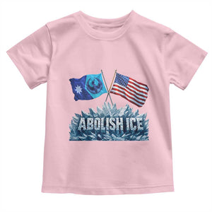 Abolish Ice Minnesota American Flag Toddler T Shirt MN Rebel Loon Resistance Protest TS02 Light Pink Print Your Wear