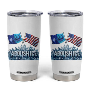 Abolish Ice Minnesota American Flag Tumbler Cup MN Rebel Loon Resistance Protest TS02 White Print Your Wear