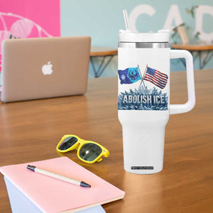 Abolish Ice Minnesota American Flag Tumbler With Handle MN Rebel Loon Resistance Protest TS02 Print Your Wear