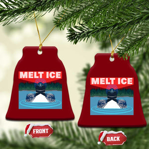 Melt Ice Red Eye Laser Loon Ceramic Ornament Political Resistance Minnesota Protest TS02 Print Your Wear