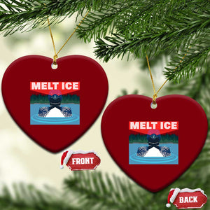 Melt Ice Red Eye Laser Loon Ceramic Ornament Political Resistance Minnesota Protest TS02 Print Your Wear