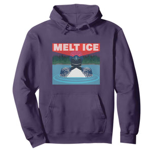 Melt Ice Red Eye Laser Loon Hoodie Political Resistance Minnesota Protest TS02 Purple Print Your Wear