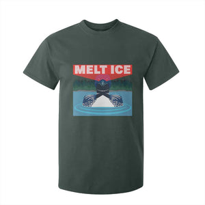 Melt Ice Red Eye Laser Loon T Shirt For Kid Political Resistance Minnesota Protest TS02 Dark Forest Green Print Your Wear