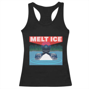 Melt Ice Red Eye Laser Loon Racerback Tank Top Political Resistance Minnesota Protest TS02 Black Print Your Wear