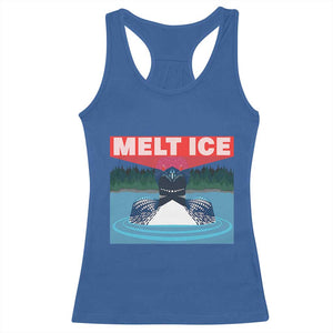 Melt Ice Red Eye Laser Loon Racerback Tank Top Political Resistance Minnesota Protest TS02 Royal Blue Print Your Wear