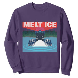 Melt Ice Red Eye Laser Loon Sweatshirt Political Resistance Minnesota Protest TS02 Purple Print Your Wear