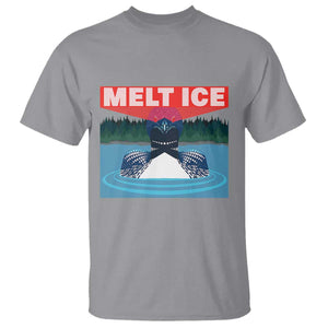 Melt Ice Red Eye Laser Loon T Shirt Political Resistance Minnesota Protest TS02 Sport Gray Print Your Wear
