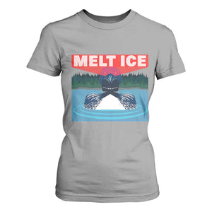 Melt Ice Red Eye Laser Loon T Shirt For Women Political Resistance Minnesota Protest TS02 Sport Gray Print Your Wear