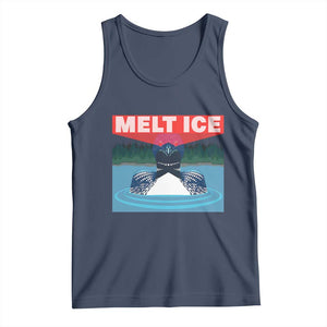 Melt Ice Red Eye Laser Loon Tank Top Political Resistance Minnesota Protest TS02 Navy Print Your Wear