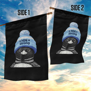MN Strong Winter Loon with Blue Beanie Garden Flag Stand with Minnesota Justice Protest TS02 Print Your Wear