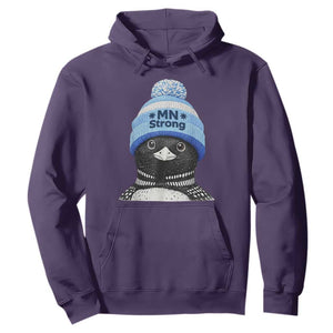 MN Strong Winter Loon with Blue Beanie Hoodie Stand with Minnesota Justice Protest TS02 Purple Print Your Wear