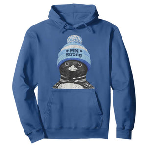 MN Strong Winter Loon with Blue Beanie Hoodie Stand with Minnesota Justice Protest TS02 Royal Blue Print Your Wear