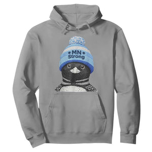 MN Strong Winter Loon with Blue Beanie Hoodie Stand with Minnesota Justice Protest TS02 Sport Gray Print Your Wear