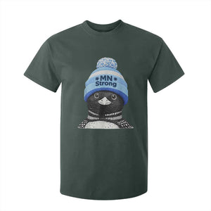 MN Strong Winter Loon with Blue Beanie T Shirt For Kid Stand with Minnesota Justice Protest TS02 Dark Forest Green Print Your Wear