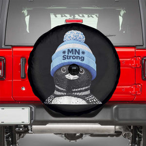 MN Strong Winter Loon with Blue Beanie Spare Tire Cover Stand with Minnesota Justice Protest TS02 Black Print Your Wear