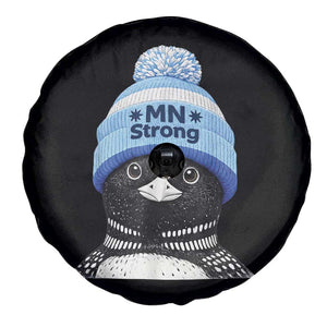 MN Strong Winter Loon with Blue Beanie Spare Tire Cover Stand with Minnesota Justice Protest TS02 Print Your Wear