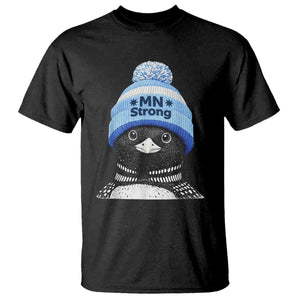 MN Strong Winter Loon with Blue Beanie T Shirt Stand with Minnesota Justice Protest TS02 Black Print Your Wear