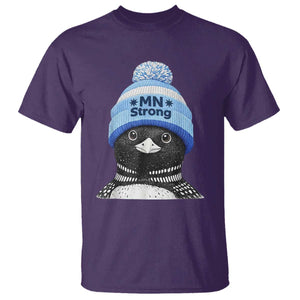 MN Strong Winter Loon with Blue Beanie T Shirt Stand with Minnesota Justice Protest TS02 Purple Print Your Wear