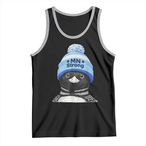MN Strong Winter Loon with Blue Beanie Tank Top Stand with Minnesota Justice Protest TS02 Black Athletic Heather Print Your Wear