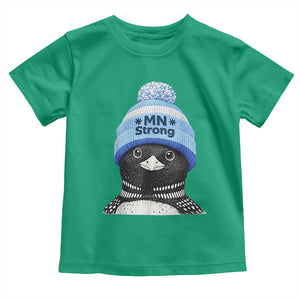 MN Strong Winter Loon with Blue Beanie Toddler T Shirt Stand with Minnesota Justice Protest TS02 Irish Green Print Your Wear