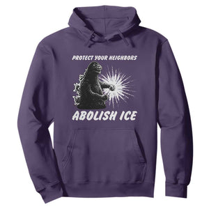 Protect Your Neighbors Abolish Ice Hoodie Monster Resitance Protest Graphic TS02 Purple Print Your Wear