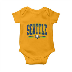 Seattle City Pride Baby Onesie Vintage Game Day Sports Fan Style TS02 Gold Print Your Wear
