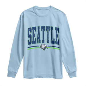 Seattle City Pride Long Sleeve Shirt Vintage Game Day Sports Fan Style TS02 Light Blue Print Your Wear