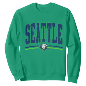 Seattle City Pride Sweatshirt Vintage Game Day Sports Fan Style TS02 Irish Green Print Your Wear